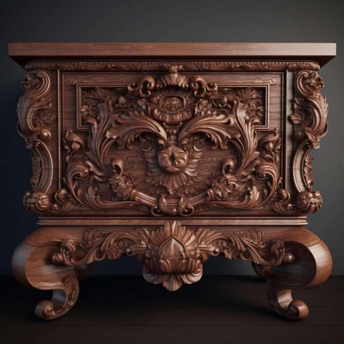 Patterns and decorations (furniture 1, PATTERN_1273) 3D models for cnc